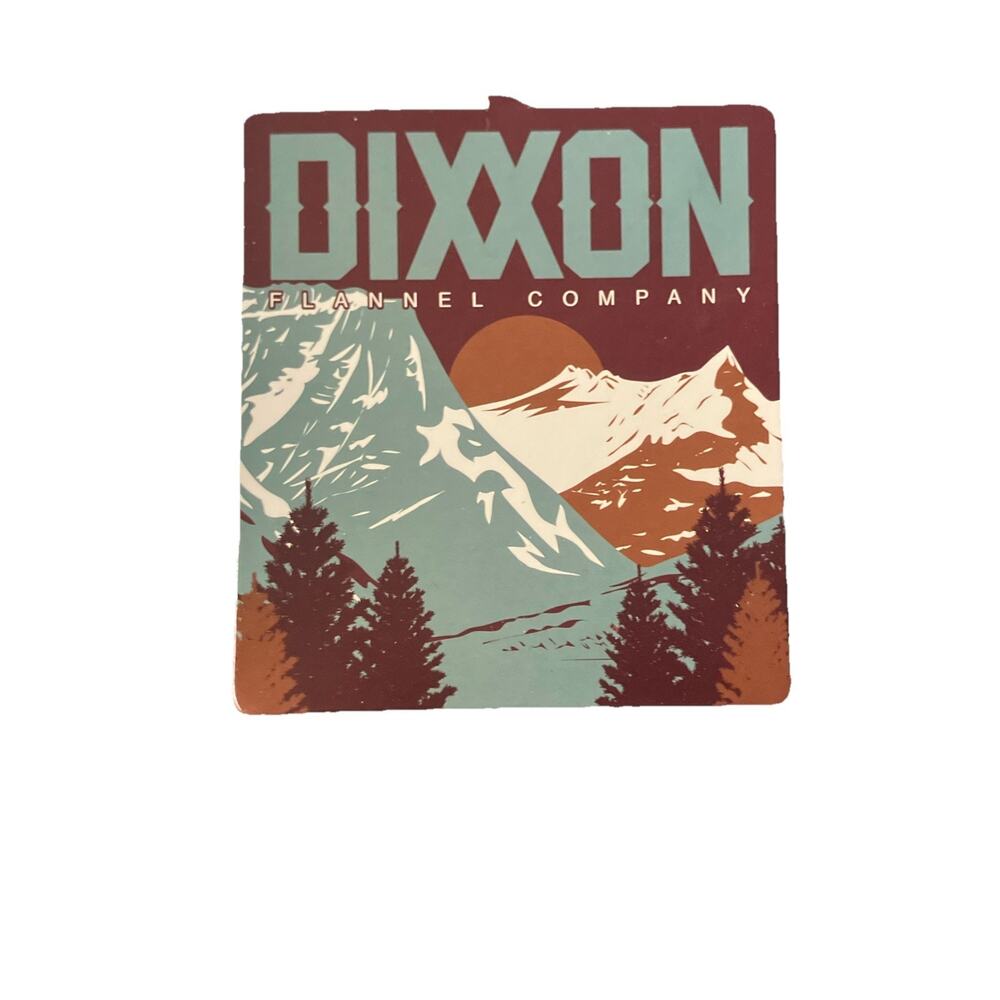Plum Purple and Dark Teal And Brown Dixxon Flannel Co Mountain Outdoor Sticker